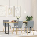 Vidaxl chaises � manger lot de 4 gris clair tissu