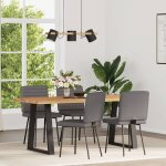 Vidaxl chaises  manger lot de 4 gris similicuir