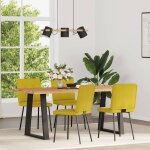 Vidaxl chaises à manger lot de 4 jaune velours Vidaxl chaises à manger lot de 4 jaune velours