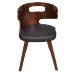 Vidaxl chaises  manger lot de 4 marron bois courb et similicuir