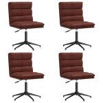 Vidaxl chaises  manger lot de 4 marron brillant similicuir