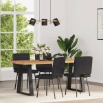 Vidaxl chaises � manger lot de 4 noir similicuir