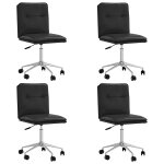 Vidaxl chaises � manger lot de 4 noir similicuir