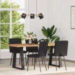 Vidaxl chaises  manger lot de 4 noir similicuir