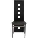 Vidaxl chaises  manger lot de 4 noir similicuir