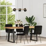 Vidaxl chaises � manger lot de 4 noir velours