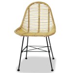 Vidaxl chaises � manger lot de 4 rotin naturel