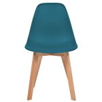 Vidaxl chaises à manger lot de 4 turquoise plastique Vidaxl chaises à manger lot de 4 turquoise plastique