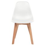 Vidaxl chaises  manger lot de 6 blanc plastique