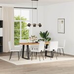 Vidaxl chaises  manger lot de 6 blanc similicuir