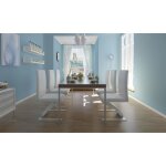 Vidaxl chaises � manger lot de 6 blanc similicuir