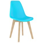 Vidaxl chaises � manger lot de 6 bleu plastique