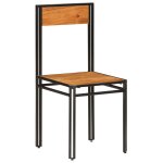 Vidaxl chaises � manger lot de 6 bois d'acacia massif