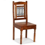Vidaxl chaises � manger lot de 6 bois massif classique