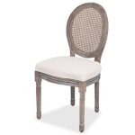Vidaxl chaises  manger lot de 6 crme tissu