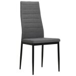 Vidaxl chaises  manger lot de 6 gris clair tissu