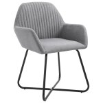 Vidaxl chaises à manger lot de 6 gris clair tissu Vidaxl chaises à manger lot de 6 gris clair tissu