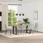 Vidaxl chaises à manger lot de 6 gris clair velours Vidaxl chaises à manger lot de 6 gris clair velours