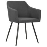 Vidaxl chaises � manger lot de 6 gris fonc� tissu
