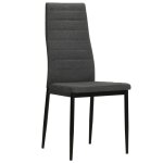 Vidaxl chaises  manger lot de 6 gris fonc tissu