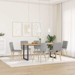 Vidaxl chaises � manger lot de 6 gris nuage tissu