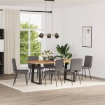 Vidaxl chaises  manger lot de 6 gris similicuir