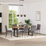 Vidaxl chaises  manger lot de 6 gris similicuir