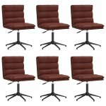 Vidaxl chaises  manger lot de 6 marron brillant similicuir