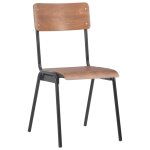 Vidaxl chaises  manger lot de 6 marron contreplaqu