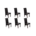 Vidaxl chaises � manger lot de 6 marron similicuir