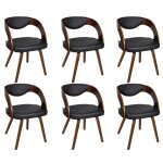 Vidaxl chaises  manger lot de 6 marron similicuir