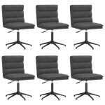 Vidaxl chaises  manger lot de 6 noir similicuir