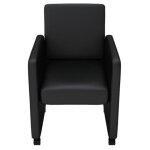 Vidaxl chaises � manger lot de 6 noir similicuir