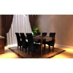 Vidaxl chaises  manger lot de 6 noir similicuir