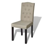 Vidaxl chaises � manger lot de 6 poil de chameau tissu