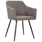 Vidaxl chaises � manger lot de 6 taupe tissu