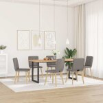 Vidaxl chaises  manger lot de 6 taupe tissu