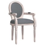 Vidaxl chaise à manger gris foncé 54x56x96, 5 cm tissu Vidaxl chaise à manger gris foncé 54x56x96, 5 cm tissu
