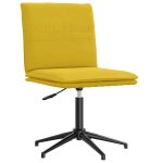 Vidaxl chaise  manger jaune velours
