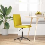 Vidaxl chaise à manger jaune velours Vidaxl chaise à manger jaune velours