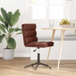 Vidaxl chaise  manger marron brillant similicuir
