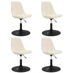 Vidaxl chaises � manger pivotantes lot de 4 cr�me velours