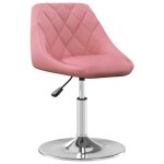 Vidaxl chaises � manger pivotantes lot de 4 rose velours