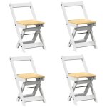 Vidaxl chaises  manger pliables lot de 4 corona bois massif de pin