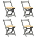 Vidaxl chaises  manger pliables lot de 4 corona bois de pin massif