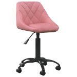 Vidaxl chaise � manger rose velours