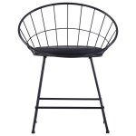 Vidaxl chaises � manger similicuir lot de 6 noir acier