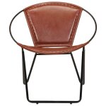 Vidaxl chaise marron cuir vritable
