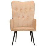 Vidaxl chaise  oreilles crme toile