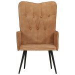 Vidaxl chaise  oreilles marron toile